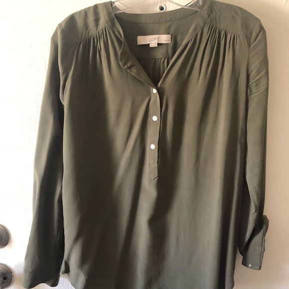 LOFT Tops - Olive Green Tunic